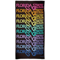 WinCraft, штат Флорида, семинолы, пляжное полотенце Beach Club Spectra Rainbow с надписью 30 x 60 дюймов Unbranded