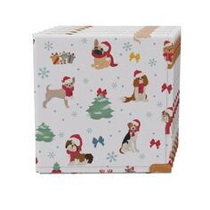 Набор салфеток из 4 шт., 100 % хлопок, 20x20 дюймов, Holiday Dogs Fabric Textile Products