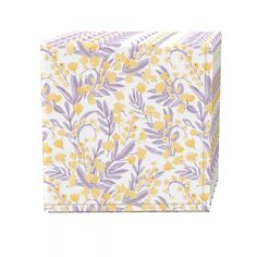 Набор салфеток из 4 шт., 100 % хлопок, 20x20 дюймов, фиолетовый цветочный Fabric Textile Products