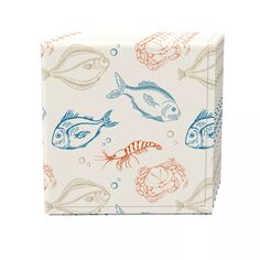 Набор салфеток из 4 шт., 100 % хлопок, 20x20 дюймов, Retro Sea Fabric Textile Products