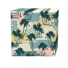 Набор салфеток из 4 шт., 100% хлопок, 20x20 дюймов, Island Illustration Fabric Textile Products