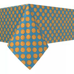 Прямоугольная скатерть, 100% полиэстер, 60х104 дюйма, баскетбольные мячи. Fabric Textile Products