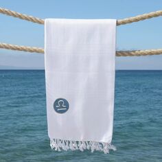 Linum Текстиль для дома Турецкий хлопок Лето Fun Гороскоп Весы Пестемаль Пляжное полотенце