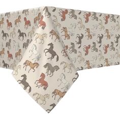 Квадратная скатерть, 100% полиэстер, 60х60 дюймов, Wild Horses Fabric Textile Products