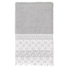 Linum Домашний текстиль, турецкий хлопок Aiden, комплект из 3 белых кружевных полотенец с украшением