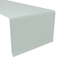Дорожка для стола, 100% полиэстер, 14x108 дюймов, в тонкую полоску, цвет морской волны и белый. Fabric Textile Products