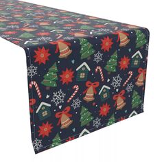 Дорожка для стола, 100 % хлопок, 16x90 дюймов, рождественский узор Fabric Textile Products