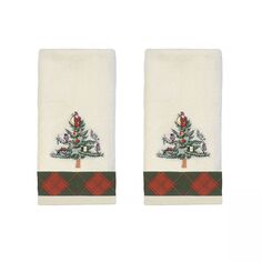 Набор из 2 полотенец для пальцев Spode Christmas Tree Tartan