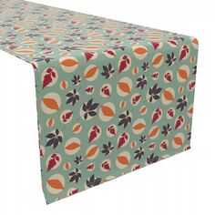 Дорожка для стола, 100 % хлопок, 16x90 дюймов, листья в горошек. Fabric Textile Products