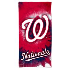 Пляжное полотенце Spectra WinCraft Washington Nationals 60 x 30 дюймов с принтом тай-дай Unbranded