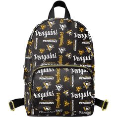 Молодежный мини-рюкзак FOCO Pittsburgh Penguins с повторением Brooklyn черного цвета Unbranded