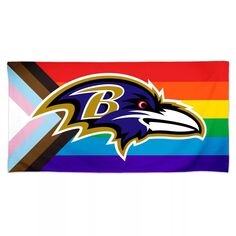 Пляжное полотенце Pride Spectra WinCraft Baltimore Ravens 30 x 60 дюймов Unbranded