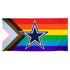 WinCraft Dallas Cowboys Пляжное полотенце Pride Spectra 30 x 60 дюймов Unbranded