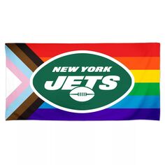 Пляжное полотенце Pride Spectra WinCraft New York Jets 30 x 60 дюймов Unbranded