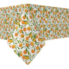 Прямоугольная скатерть, 100 % хлопок, 60х84 дюйма, апельсиновое дерево. Fabric Textile Products