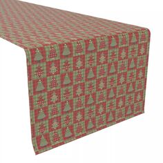 Дорожка для стола, 100 % хлопок, 16x108 дюймов, узор в виде рождественской елки в клетку. Fabric Textile Products