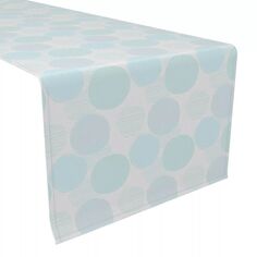 Дорожка для стола, 100% хлопок, 16х108 дюймов, каракули в синий горошек Fabric Textile Products