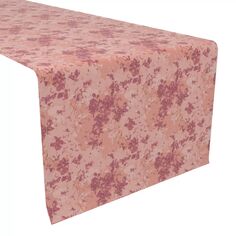 Скатерть, 100 % хлопок, 16x72 дюйма, фактура розового мрамора. Fabric Textile Products