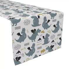 Дорожка для стола, 100% хлопок, 16x108 дюймов, Dragons Design Fabric Textile Products