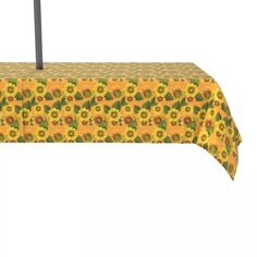 Водоотталкивающее покрытие, для наружного использования, 100% полиэстер, 60х84 дюйма, подсолнухи на оранжевом фоне. Fabric Textile Products