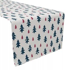 Дорожка для стола, 100% хлопок, штампы с елками в деревенском стиле 16x72 дюйма Fabric Textile Products