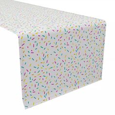 Дорожка для стола, 100 % хлопок, 16x108 дюймов, посыпка на белом Fabric Textile Products