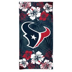 Пляжное полотенце WinCraft Houston Texans 60 x 30 дюймов с цветочным принтом Spectra Unbranded