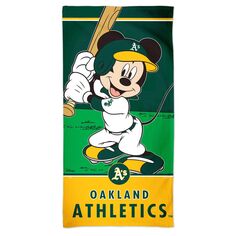 Пляжное полотенце WinCraft Oakland Athletics 30 x 60 дюймов Disney Spectra Unbranded