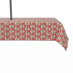 Водоотталкивающая, для наружного использования, 100% полиэстер, 60x84 дюйма, Scarlet Red Flowers Fabric Textile Products