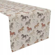 Дорожка для стола, 100 % хлопок, 16x108 дюймов, Wild Horses Fabric Textile Products