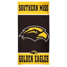 Пляжное полотенце Spectra WinCraft Southern Miss Golden Eagles 30 x 60 дюймов Unbranded