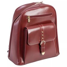 Кожаный рюкзак для ноутбука McKlein Madison Business, красный