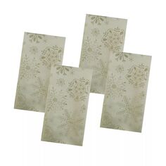 Ужинальные салфетки St. Nickolas Square Snowflake Shimmer, 4 шт.