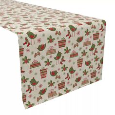 Дорожка для стола, 100% хлопок, 16х108 дюймов, Рождество. Fabric Textile Products