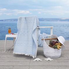 Linum Текстиль для дома, турецкий хлопок, морской бриз, пестемал, набор пляжных полотенец, 2 шт., синий