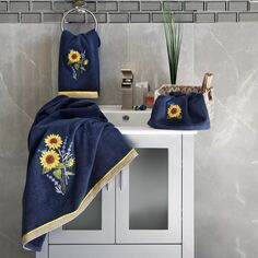 Linum Home Textiles Турецкий хлопок Girasol Набор из 2 украшенных банных полотенец, бежевый