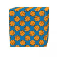 Набор салфеток, 100 % полиэстер, набор из 4 шт., 18x18 дюймов, баскетбольные мячи Fabric Textile Products