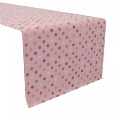 Дорожка для стола, 100 % хлопок, 16x90 дюймов, забавные розовые точки. Fabric Textile Products