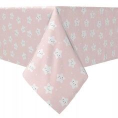 Прямоугольная скатерть, 100 % хлопок, 60x104 дюйма Happy Stars Pink Fabric Textile Products