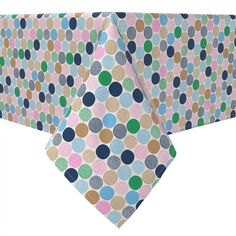 Прямоугольная скатерть, 100 % хлопок, 60х84 дюйма, веселый горошек Fabric Textile Products