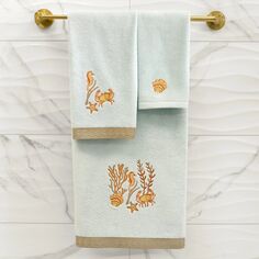 Linum Home Textiles Турецкий хлопок Aaron Набор из 2 украшенных полотенец для рук