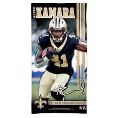 WinCraft Alvin Kamara New Orleans Saints 30 x 60 дюймов Пляжное полотенце Spectra Player Unbranded