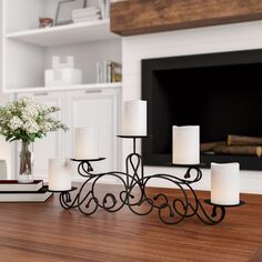 Роскошный домашний канделябр с 5 свечами, прокрутка, подсвечник, декор стола Lavish Home