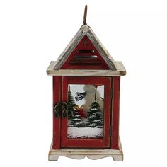 11-дюймовый красный и коричневый снеговик, декоративный рождественский фонарь-свеча на столбе Christmas Central