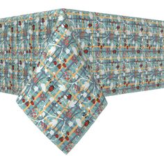 Прямоугольная скатерть, 100 % полиэстер, 60x120 дюймов, зеленая красивая ягодная ткань. Fabric Textile Products