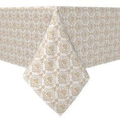 Прямоугольная скатерть, 100% хлопок, элегантный золотой дизайн Fabric Textile Products