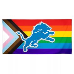 Пляжное полотенце WinCraft Detroit Lions 30 x 60 дюймов Pride Spectra Unbranded