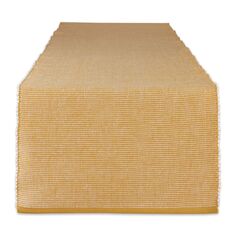 Прямоугольная скамейка для предметов домашнего обихода размером 13 x 108 дюймов, медово-золотая, двухцветная, ребристая. Contemporary Home Living
