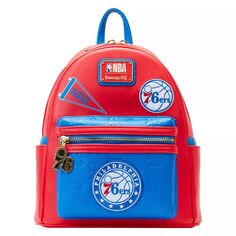 Мини-рюкзак Loungefly Philadelphia 76ers Patches Unbranded