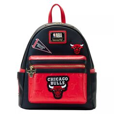 Мини-рюкзак Loungefly Chicago Bulls с нашивками Unbranded